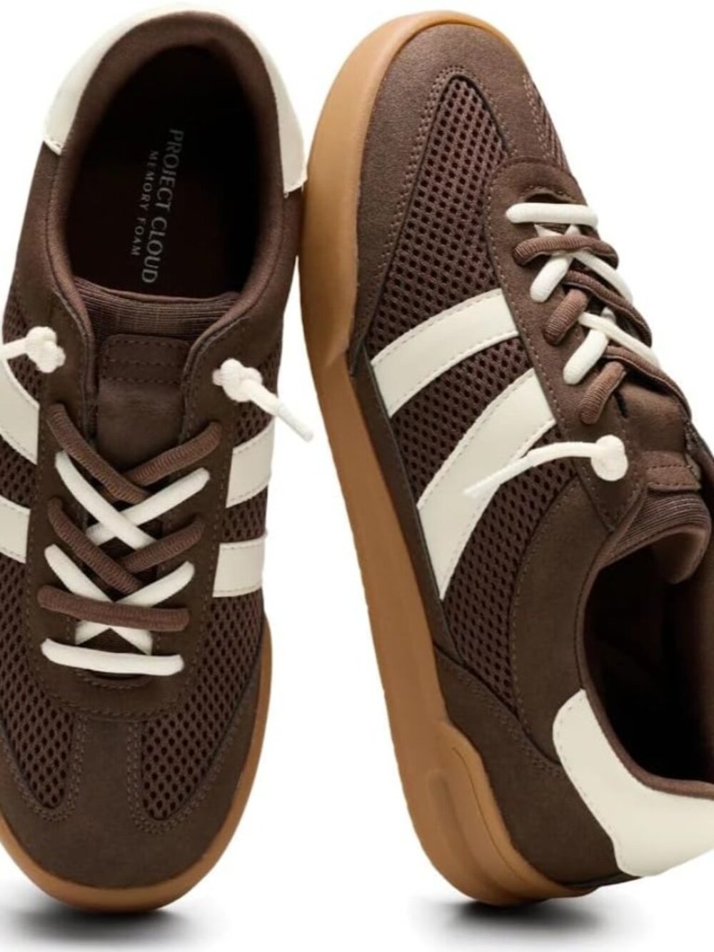 Women's Lightweight Slip-On Sneakers in Dark Brown with Cushioned Leather Insole
